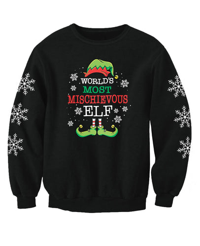 The Worlds Most Mischievous Elf Adults Christmas Jumper