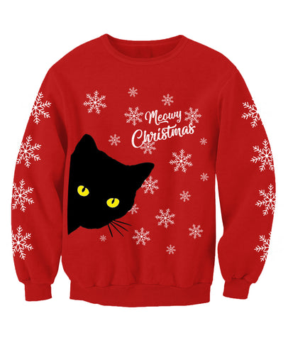 Meowy Christmas Adults Cat Christmas Jumper