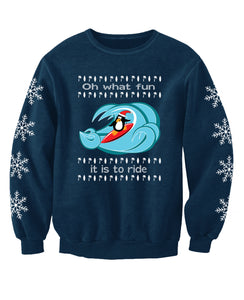 Surfing Penguin Adults Beach Christmas Jumper