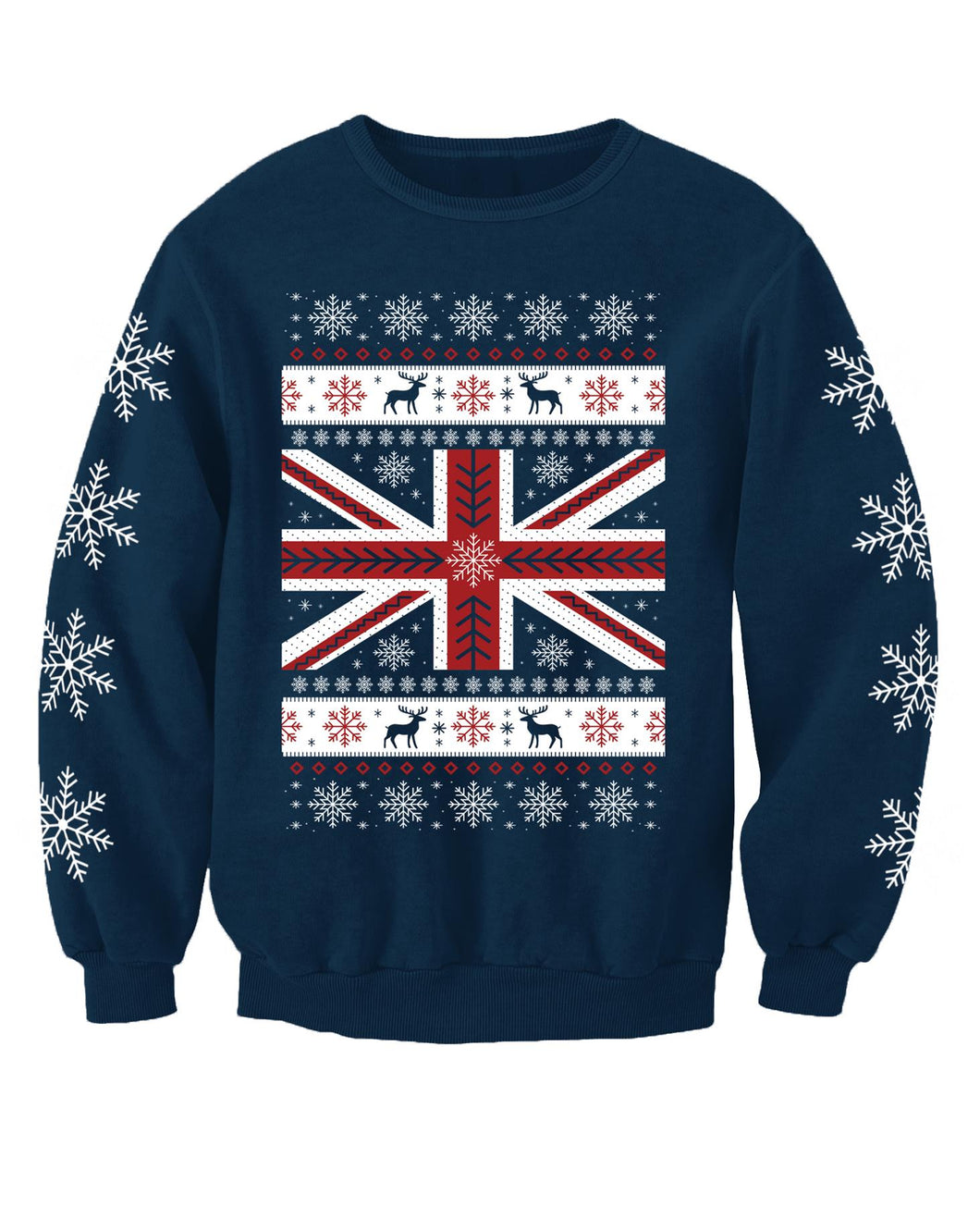 Union Jack Festive Flag Adults Christmas Jumper