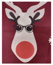 Load image into Gallery viewer, Glitter Reindeer Adults Christmas Jumper