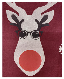 Glitter Reindeer Adults Christmas Jumper